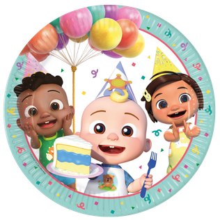 Cocomelon Birthday - Paper Plates 23 cm. FSC. - 97877