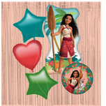 Licensed Foil Balloons - Bouquet Foil Balloon Including 1 super size shaped foil balloon 60x99cm, 2 shaped star foil balloons 46cm, 1 decorated foil balloon 46cm, 1 shaped heart foil balloon 46cm and 1 door curtain - 97939