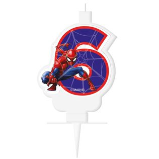 - Spider-Man Numeral Birthday Candles No. 6 - 98068