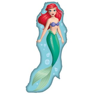 Ariel Curious - Shaped Super Size Foil Balloon 99x40cm - 97467