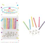 Decorata Birthday Candles - Decorata Birthday Candles with Holders - 6651