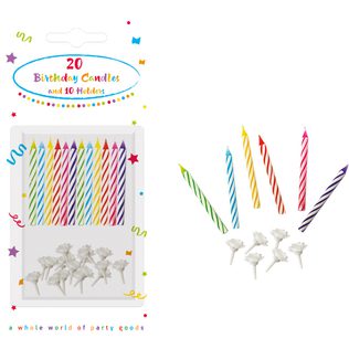 Decorata Birthday Candles - Decorata Birthday Candles with Holders - 6651