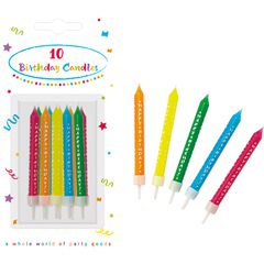 Decorata Birthday Candles - Decorata Printed Birthday Candles with Holders - 6380